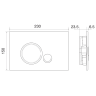 Кнопка смыва BELBAGNO SFERA CZR/BB-SR-GM цвет-оружейная сталь