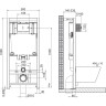 Комплект 4в1 унитаз, инсталляция, кнопка смыва, крышка-сиденье BELBAGNO