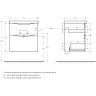 Левая боковина базы под раковину BELBAGNO MARINO-H60-600-2C-SO-RN-SIDE-L