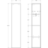 Пенал BELBAGNO KRAFT-1600-1A-SC-VO подвесной L/R, еловый матовый