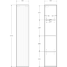 Пенал BELBAGNO UNO UNO-1600-1A-SC-VO подвесной L/R, еловый матовый