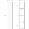 Пенал BELBAGNO UNO UNO-1600-1A-SC-СO подвесной L/R, бежевый матовый