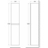 Пенал подвесной Bianco Lucido BELBAGNO ALBANO ALBANO-1600-2A-SC-BL-P