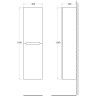 Пенал подвесной Bianco Lucido BELBAGNO ETNA ETNA-1500-2A-SC-BL-P-L