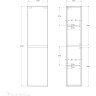 Пенал подвесной Bianco Opaco BELBAGNO KRAFT KRAFT-1600-2A-SC-BO-L