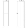 Пенал подвесной Bianco Opaco BELBAGNO KRAFT KRAFT-1600-2A-SC-BO-R