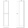 Пенал подвесной Cemento Grigio BELBAGNO KRAFT KRAFT-1600-2A-SC-CG-R