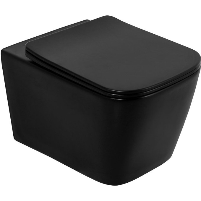 Подвесной безободковый унитаз BELBAGNO ARDENTE-C BB3202CHR-MB
