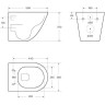 Подвесной безободковый унитаз BELBAGNO BB046CH-TOR/BB870SC