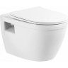 Подвесной безободковый унитаз с сиденьем микролифт BELBAGNO LOTO BB070CHR/SC