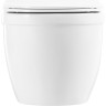 Подвесной безободковый унитаз с сиденьем микролифт BELBAGNO LOTO BB070CHR/SC