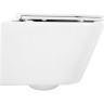Подвесной безободковый унитаз с сиденьем микролифт BELBAGNO TRE BB8001CHR/SC