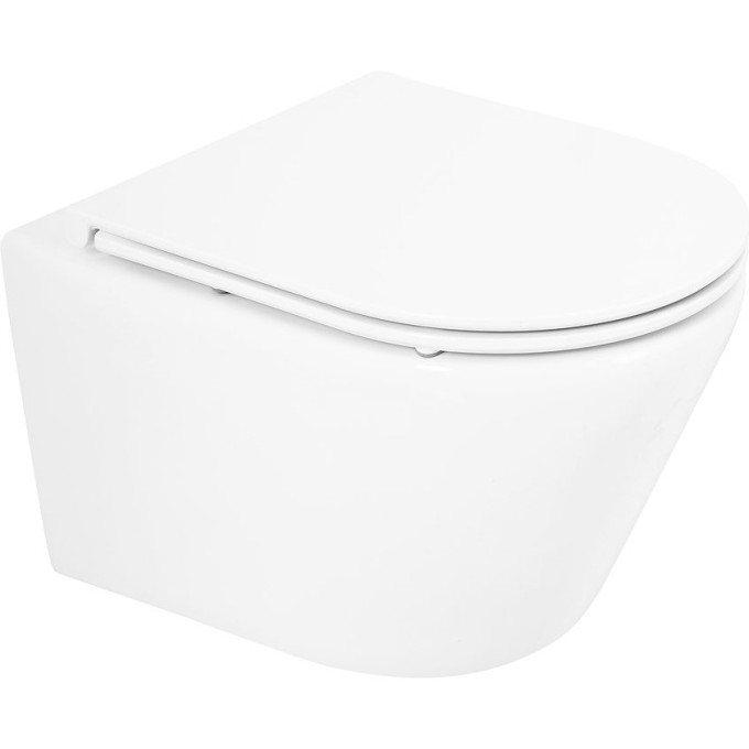 Подвесной безободковый унитаз с сиденьем микролифт BELBAGNO TRE BB8001CHR/SC