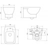 Подвесной унитаз BELBAGNO LAGO BB128CH
