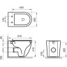 Приставной безободковый унитаз BELBAGNO SFERA-R BB2141CBR