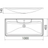 Раковина 100x45,5 см BELBAGNO BB1000/455-LV-MR-ALR