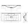 Раковина 110x45 см BELBAGNO MARINO BB1100/450-LV-MR-PR