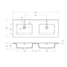 Раковина 120х46 см BELBAGNO BB1200-2-ETL