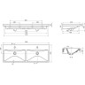 Раковина 120x45 см BELBAGNO MARINO BB-0325-120-2-LVB