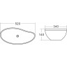 Раковина 52x34 см BELBAGNO BB1362