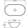 Раковина 60,5x36 см BELBAGNO BB1404-H301