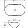 Раковина 60,5x36 см BELBAGNO BB1404-H316