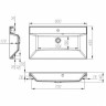 Раковина 80x45 см BELBAGNO MARINO BB800/450-LV-MR-AST