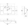 Раковина 81x46,5 см BELBAGNO ETNA BB810/465-LV-VTR-BO