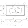 Раковина BELBAGNO BB-8099-3-70, 710x400x170