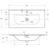 Раковина BELBAGNO BB-8099-3-80, 810x400x170
