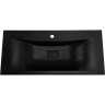 Раковина BELBAGNO BB1000/445-LV-ART-PR-NERO из искусственного камня, чёрная, 1000x455x150 мм