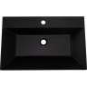 Раковина BELBAGNO BB700/450-LV-ART-AST-NERO из искусственного камня, чёрная, 700x450x150 мм