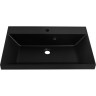 Раковина BELBAGNO BB700/450-LV-ART-AST-NERO из искусственного камня, чёрная, 700x450x150 мм