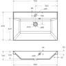 Раковина BELBAGNO BB700/450-LV-ART-AST-NERO из искусственного камня, чёрная, 700x450x150 мм