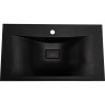 Раковина BELBAGNO BB800/450-LV-ART-PR-NERO из искусственного камня, чёрная, 800x450x150 мм