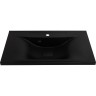Раковина BELBAGNO BB800/450-LV-ART-PR-NERO из искусственного камня, чёрная, 800x450x150 мм