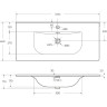 Раковина BELBAGNO UNO BB-8099-100, 1010x460x170