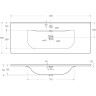 Раковина BELBAGNO UNO BB-8099-120, 1210x460x170
