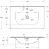 Раковина BELBAGNO UNO BB-8099-70, 710x460x170