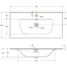 Раковина BELBAGNO UNO BB-8099-90, 910x460x170