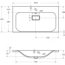 Раковина из литьевого мрамора BELBAGNO BB800/450-LV-MR-FT, 800x450x142