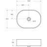 Раковина керамическая BELBAGNO BB1483 накладная, овальная, 500x370x135