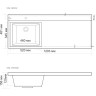 Раковина над стиральной машиной 120,3x48,2 см BELBAGNO KRAFT BB1200/480-LV-MR-L
