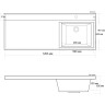 Раковина над стиральной машиной 120,3x48,2 см BELBAGNO KRAFT BB1200/480-LV-MR-R