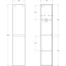 Шкаф подвесной BELBAGNO ALBANO с двумя распашными дверцами с доводчиками, с двумя полками, Rovere Vintage Bianco, 320x320x1600 мм