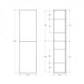 Шкаф подвесной BELBAGNO DUE-1500-2A-SC-BL-P Bianco Lucido