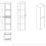 Шкаф подвесной Stone BELBAGNO PIETRA-1500-2A-SC-PT