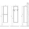 Шкаф подвесной Stucco Cemento BELBAGNO ANCONA-N-1500-2A-SC-RW-R