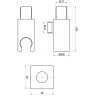 Шланговое подключение с держателем ручного душа BELBAGNO NOVA BB-DHLA-IN