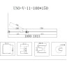Шторка для ванны 100 см BELBAGNO UNO-V-11-100/150-C-Cr